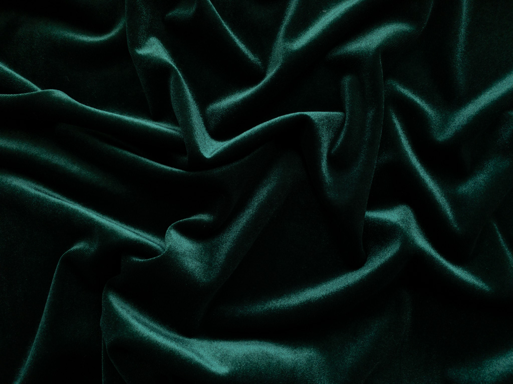 Lady McElroy - Plush Polyester/Spandex Glass Velour - Holly Green