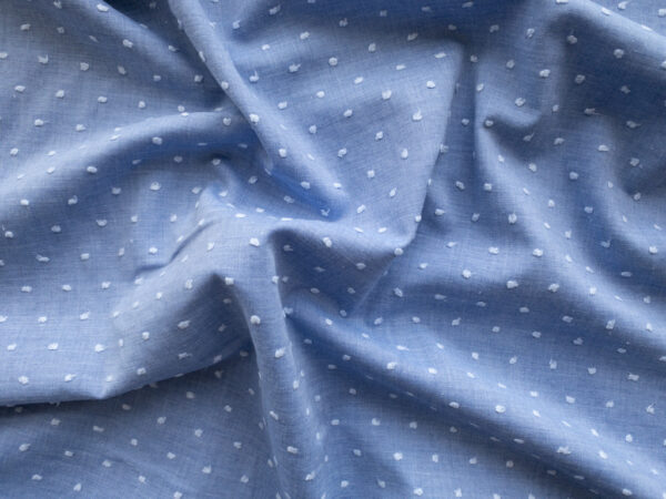 Cotton/Poly Swiss Dot - Soft Blue