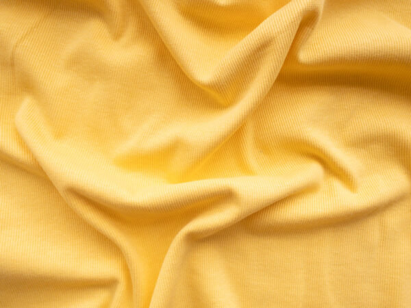 Recycled Cotton/Lycra Ribbing – Yellow