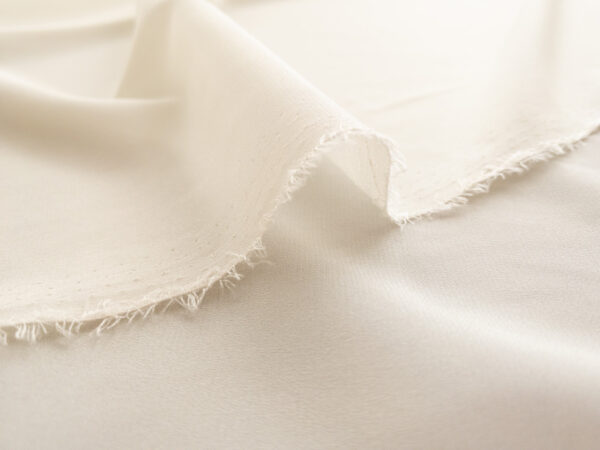 Designer Deadstock - Silk/Spandex Stretch Crepe de Chine - Ivory