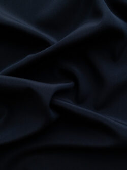 Designer Deadstock - Silk/Spandex Stretch Crepe de Chine - Navy