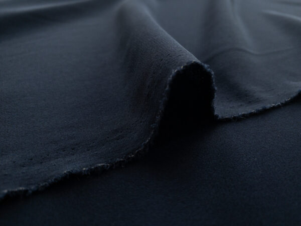 Designer Deadstock - Silk/Spandex Stretch Crepe de Chine - Navy