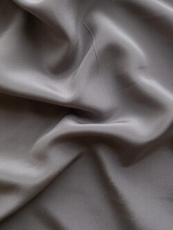 Designer Deadstock - Silk/Spandex Stretch Crepe de Chine - Pewter