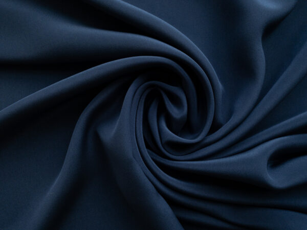 Designer Deadstock - Silk/Spandex Stretch Crepe de Chine - Blueberry