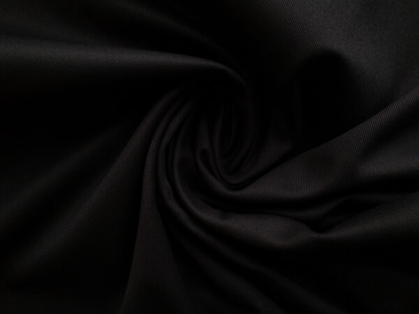 Designer Deadstock - Cotton/Spandex Stretch Twill - Jet Black