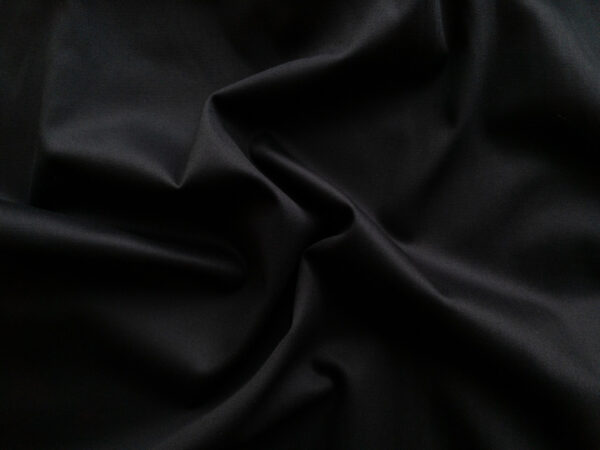 Designer Deadstock - Cotton/Spandex Stretch Twill - Raven Black