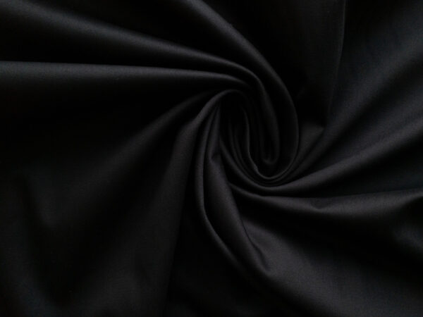 Designer Deadstock - Cotton/Spandex Stretch Twill - Raven Black