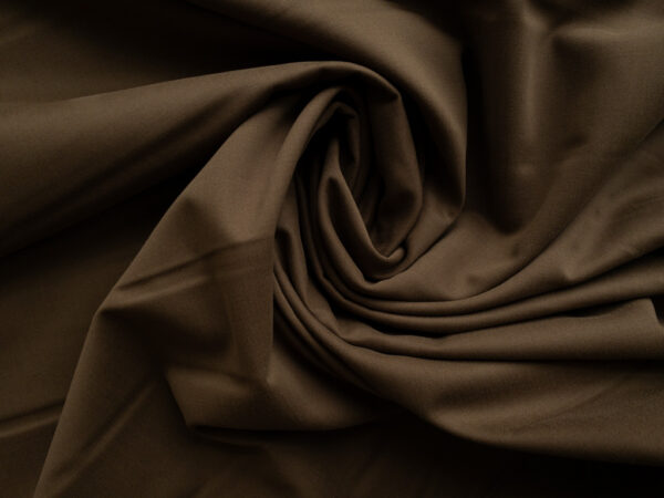 British Designer Deadstock - Brushed Cotton Sateen - Mocha