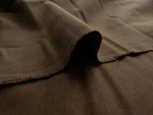 British Designer Deadstock - Brushed Cotton Sateen - Mocha