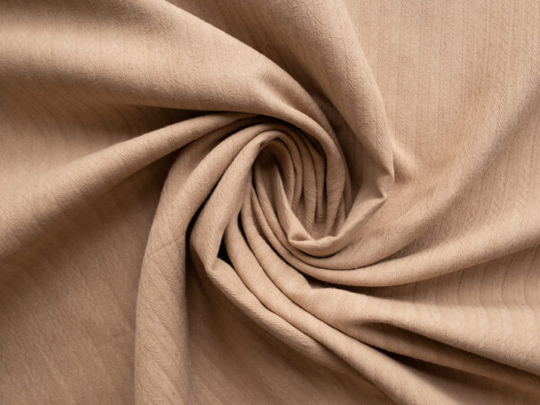 European Designer Deadstock - Cotton Textured Dobby Shirting - Natural