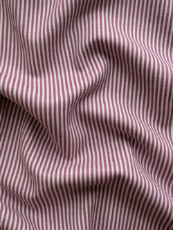 European Designer Deadstock – Cotton/Viscose Brushed Twill - Mauve Stripe