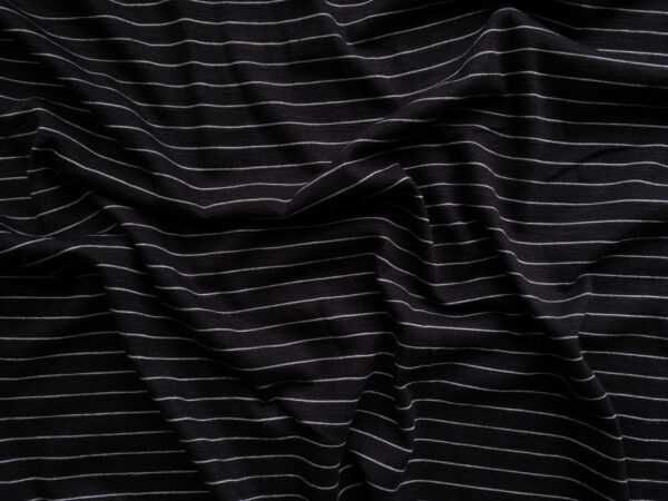 Amour Vert - Cotton/Modal Jersey - Pinstripe - Black/White