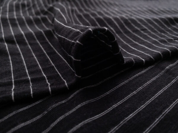 Amour Vert - Cotton/Modal Jersey - Pinstripe - Black/White