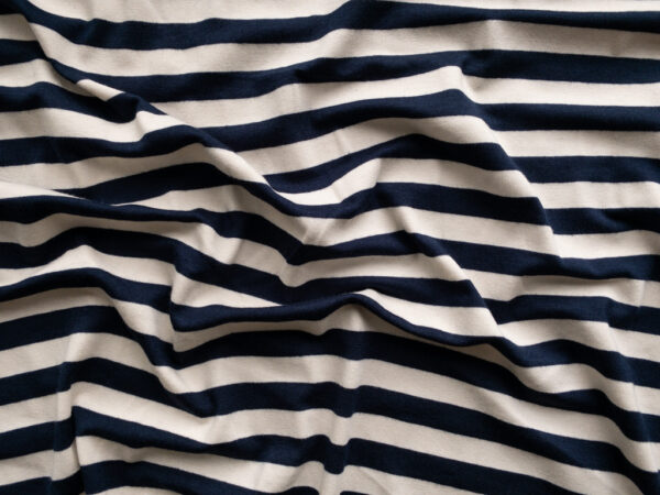 Amour Vert - Organic Cotton/Modal Jersey - Classic Stripes - Navy/White