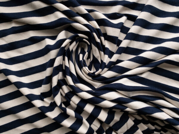 Amour Vert - Organic Cotton/Modal Jersey - Classic Stripes - Navy/White