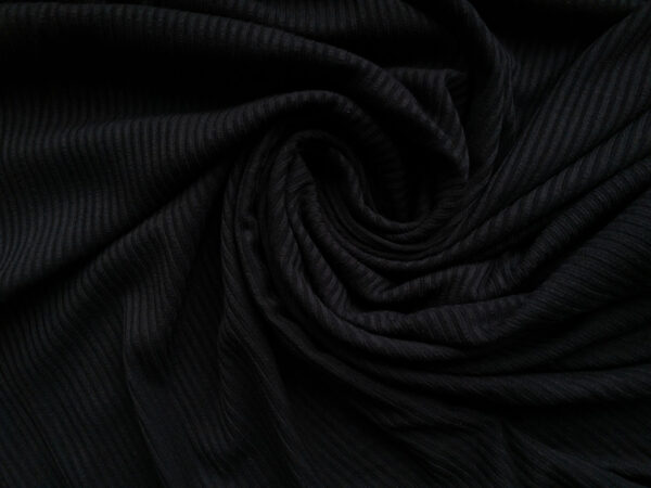 Amour Vert – Modal/Spandex 4x3 Rib Knit – Black