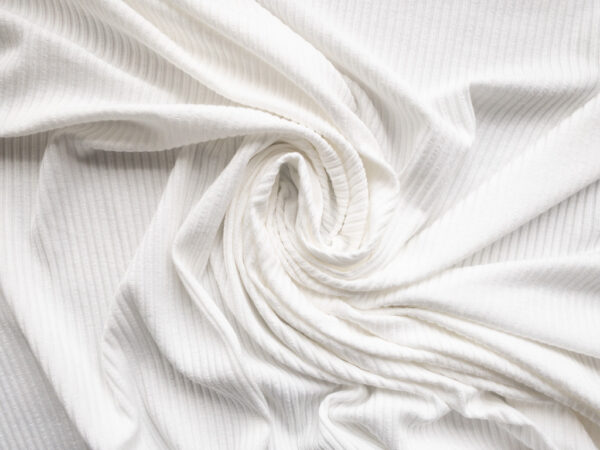 Amour Vert – Modal/Spandex 4x3 Rib Knit – White