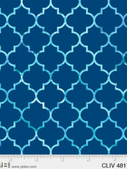 Quilting Cotton - Coastal Living - Ogee - Dark Blue