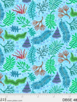 Quilting Cotton - Deep Blue Sea - Kelp - Blue