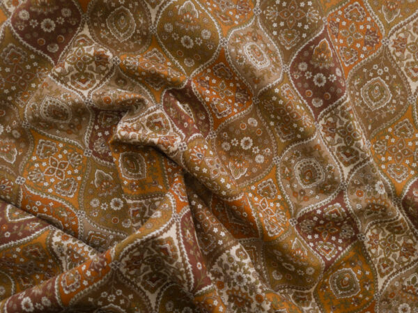 Japanese Cotton Lawn - Ogee Design - Tawny