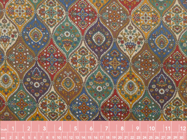 Japanese Cotton Lawn - Ogee Design - Multi