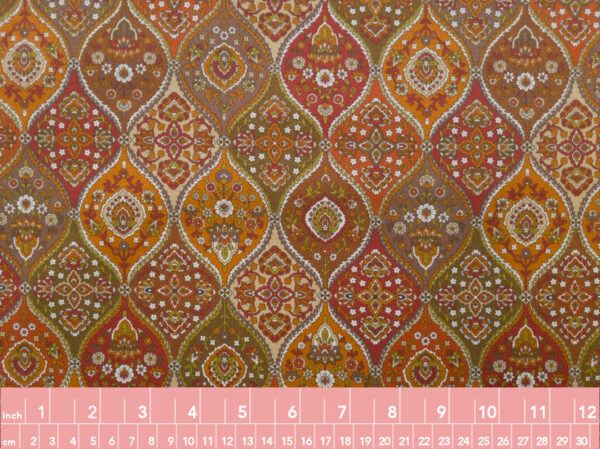 Japanese Cotton Lawn - Ogee Design - Autumn