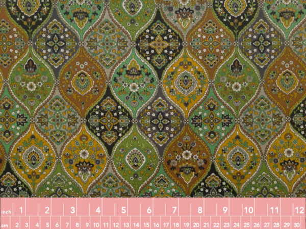 Japanese Cotton Lawn - Ogee Design - Forest
