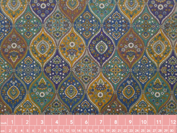 Japanese Cotton Lawn - Ogee Design - Jewel