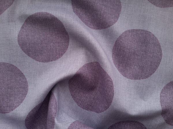 Japanese Cotton/Linen Sheeting - Le Ciel - Polka Dots - Lavender