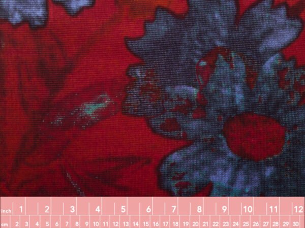 Designer Deadstock - Novelty Texture Silk Panel - Butterflies & Flowers