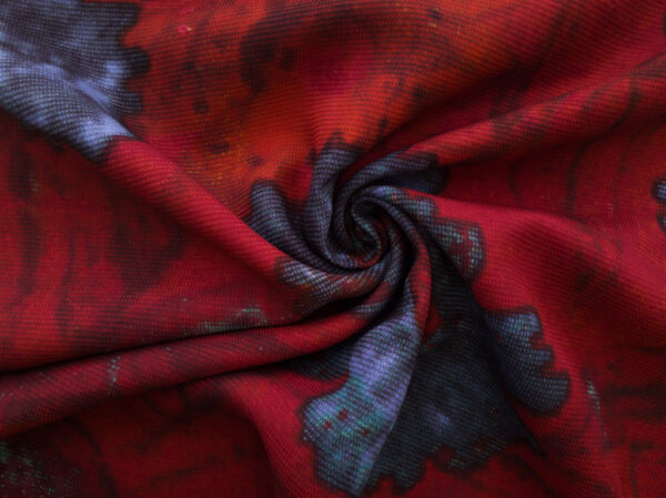 Designer Deadstock - Novelty Texture Silk Panel - Butterflies & Flowers