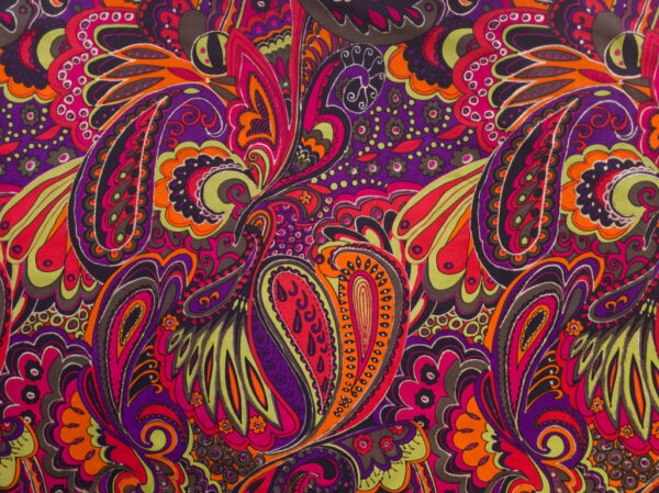 Designer Deadstock - Silk Crepe de Chine - Paisley Party