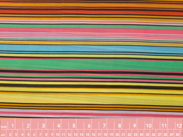 Designer Deadstock - Silk/Cotton Voile - Sunset Stripe