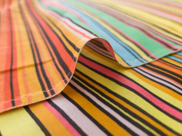 Designer Deadstock - Silk/Cotton Voile - Sunset Stripe