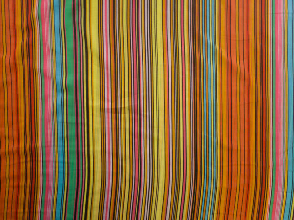 Designer Deadstock - Silk/Cotton Voile - Sunset Stripe