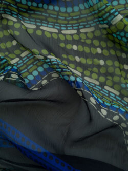 Designer Deadstock - Silk Crinkle Georgette - Geometric Dotty