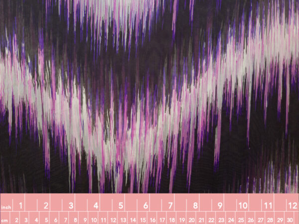 Designer Deadstock - Silk/Cotton Chiffon - Feedback - Purple/Pink