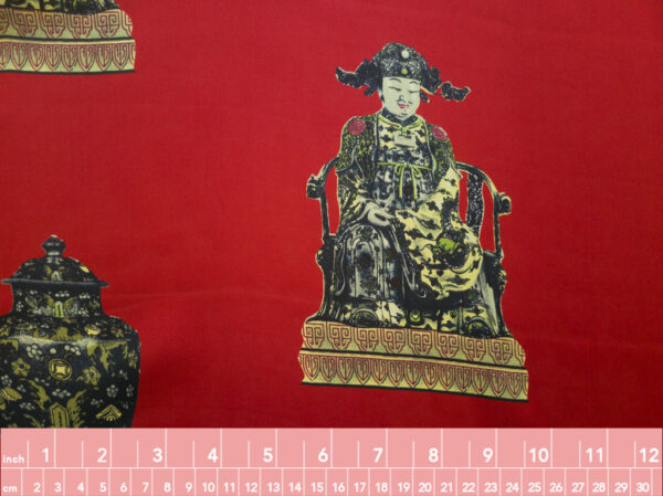 Designer Deadstock - Silk Habotai - Statues