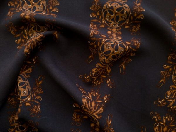 Designer Deadstock - Silk Georgette - Medallion