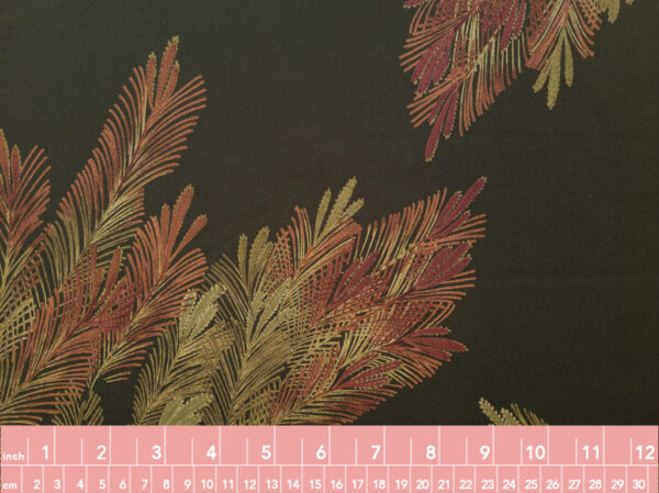 Designer Deadstock - Silk Georgette - Dark Fronds