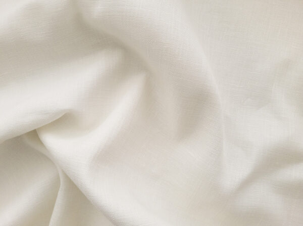 Designer Deadstock – Cotton Backed Linen Double Weave - Cream