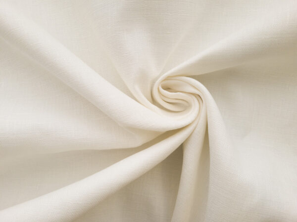 Designer Deadstock – Cotton Backed Linen Double Weave - Cream