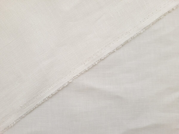 Designer Deadstock – Cotton Backed Linen Double Weave - Cream