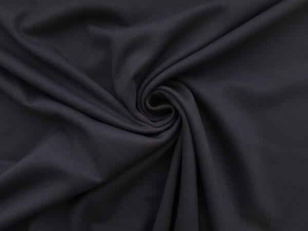 Designer Deadstock – Rayon/Polyester Blend Ponte Knit – Black