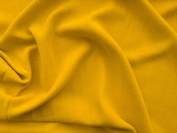 Designer Deadstock - Textured Linen/Rayon - Mustard