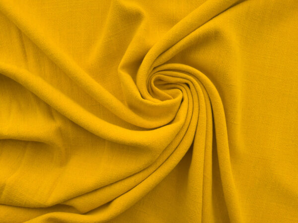 Designer Deadstock - Textured Linen/Rayon - Mustard