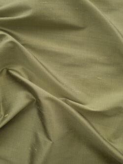 Designer Deadstock - Silk Dupioni - Olive