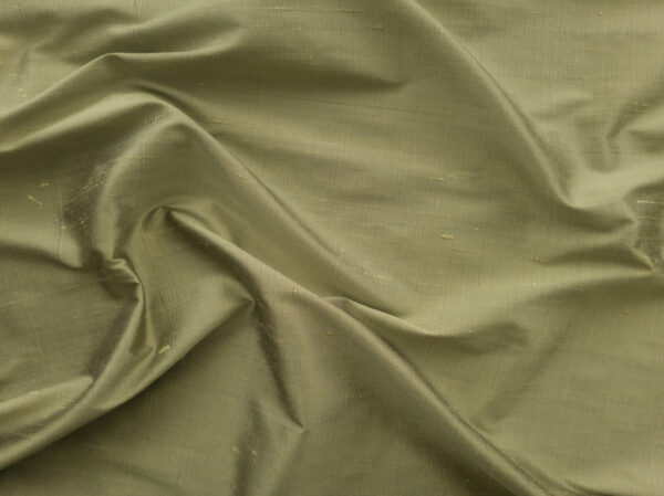 Designer Deadstock - Silk Dupioni - Olive