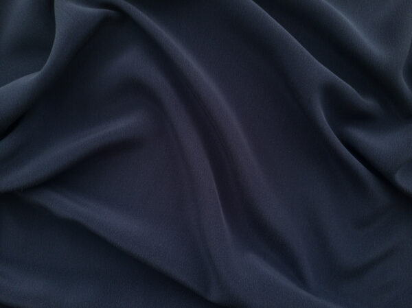 Designer Deadstock - Sandwashed Silk Crepe de Chine - Navy