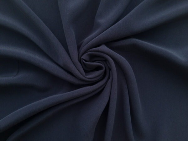 Designer Deadstock - Sandwashed Silk Crepe de Chine - Navy